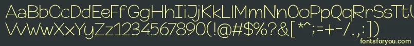 Champigna Thin Font – Yellow Fonts on Black Background
