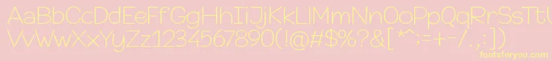 Champigna Thin Font – Yellow Fonts on Pink Background