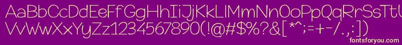Champigna Thin Font – Yellow Fonts on Purple Background