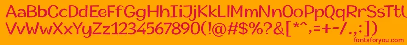 Champigna Font – Red Fonts on Orange Background
