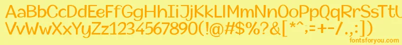 Champigna Font – Orange Fonts on Yellow Background