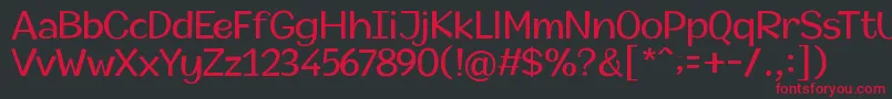 Champigna Font – Red Fonts on Black Background