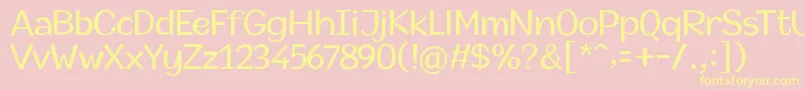 Champigna Font – Yellow Fonts on Pink Background