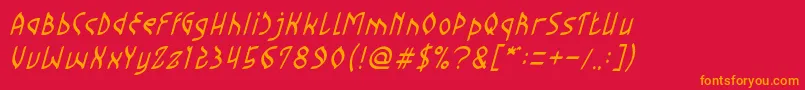 Champion Coffee Cup Bold Font – Orange Fonts on Red Background