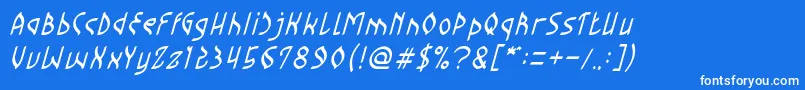 Champion Coffee Cup Bold Font – White Fonts on Blue Background