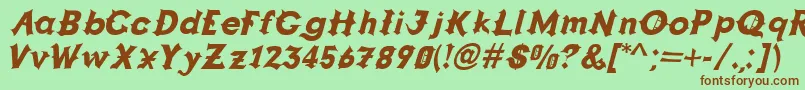 Grappa Font – Brown Fonts on Green Background