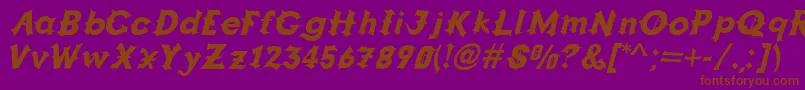 Grappa Font – Brown Fonts on Purple Background