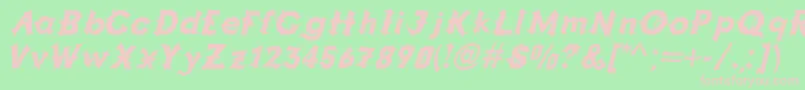 Grappa Font – Pink Fonts on Green Background