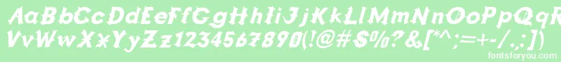 Grappa Font – White Fonts on Green Background