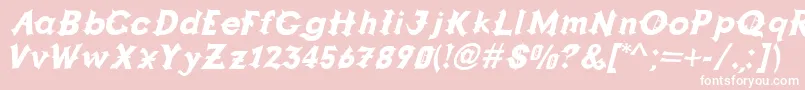 Grappa Font – White Fonts on Pink Background