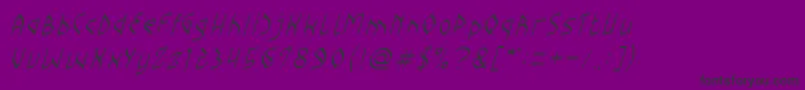 Champion Coffee Cup-Schriftart – Schwarze Schriften auf violettem Hintergrund