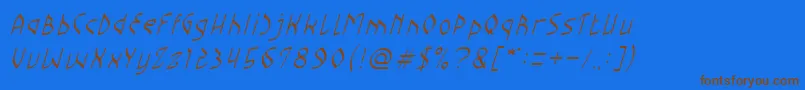Шрифт Champion Coffee Cup – коричневые шрифты на синем фоне