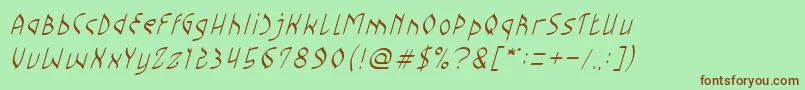Шрифт Champion Coffee Cup – коричневые шрифты на зелёном фоне