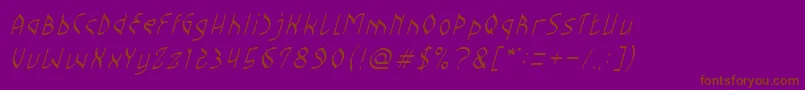 Champion Coffee Cup-fontti – ruskeat fontit violetilla taustalla