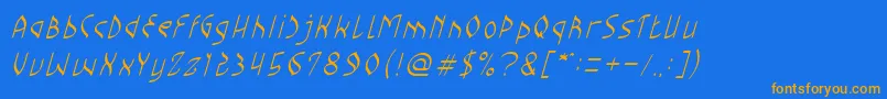 Шрифт Champion Coffee Cup – оранжевые шрифты на синем фоне