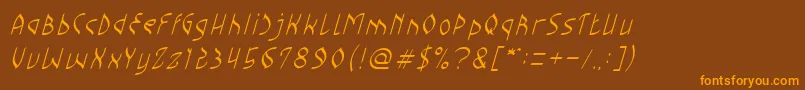 Champion Coffee Cup Font – Orange Fonts on Brown Background
