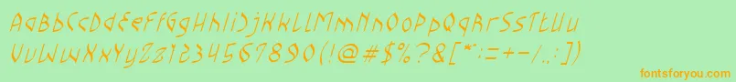 Шрифт Champion Coffee Cup – оранжевые шрифты на зелёном фоне