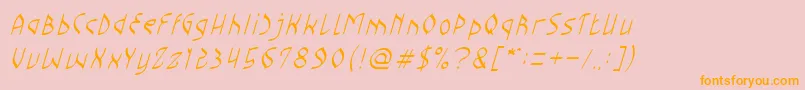 Champion Coffee Cup Font – Orange Fonts on Pink Background
