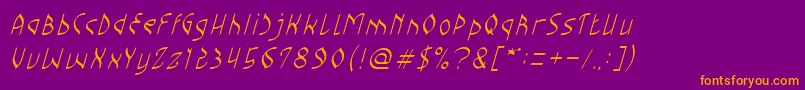 Шрифт Champion Coffee Cup – оранжевые шрифты на фиолетовом фоне