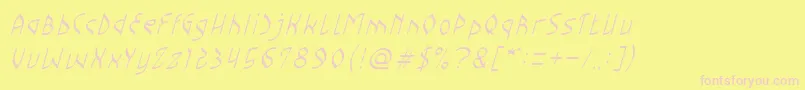 Champion Coffee Cup Font – Pink Fonts on Yellow Background