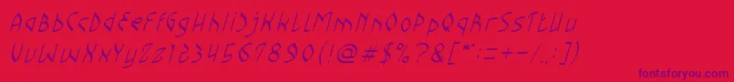 Шрифт Champion Coffee Cup – фиолетовые шрифты на красном фоне
