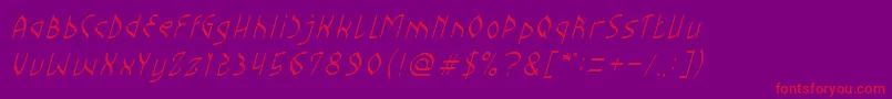 Шрифт Champion Coffee Cup – красные шрифты на фиолетовом фоне