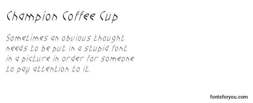 Champion Coffee Cup Font
