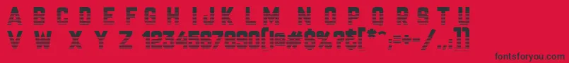 Championship Font – Black Fonts on Red Background