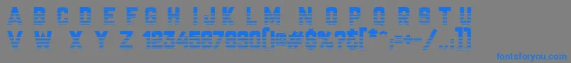 Championship Font – Blue Fonts on Gray Background