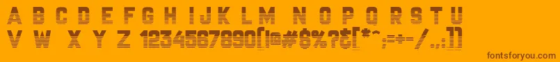 Championship Font – Brown Fonts on Orange Background