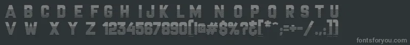 Championship Font – Gray Fonts on Black Background