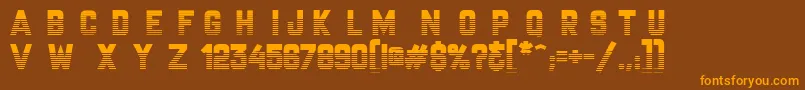 Championship Font – Orange Fonts on Brown Background