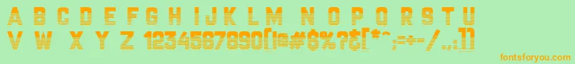 Championship Font – Orange Fonts on Green Background