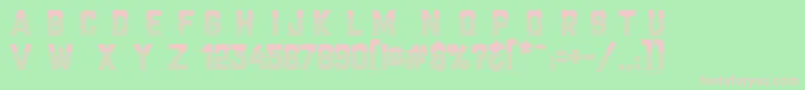 フォントChampionship – 緑の背景にピンクのフォント