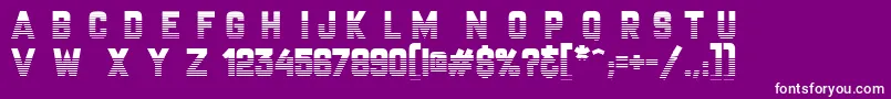 Championship Font – White Fonts on Purple Background