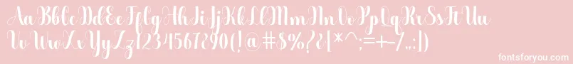 Chandele Font – White Fonts on Pink Background