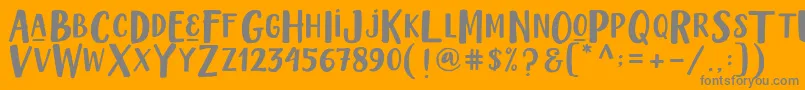 Chandelle Display Demo Font – Gray Fonts on Orange Background