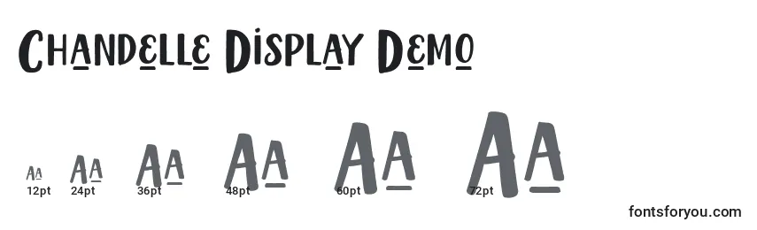 Chandelle Display Demo Font Sizes