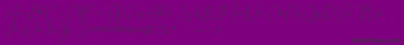 Czcionka Chandrawinata italic – czarne czcionki na fioletowym tle