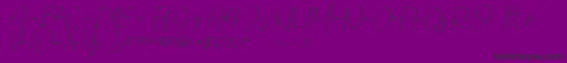 Chandrawinata italic-Schriftart – Schwarze Schriften auf violettem Hintergrund