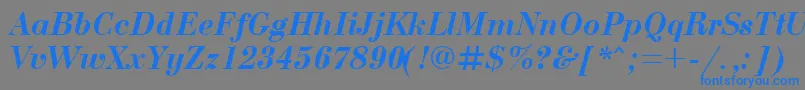 Bdn76C Font – Blue Fonts on Gray Background