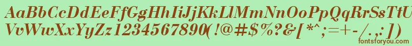 Bdn76C Font – Brown Fonts on Green Background