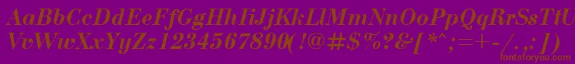 Bdn76C Font – Brown Fonts on Purple Background