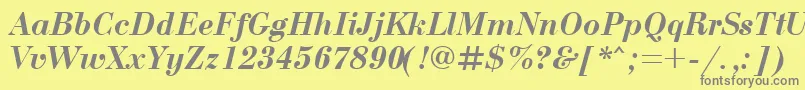 Bdn76C Font – Gray Fonts on Yellow Background