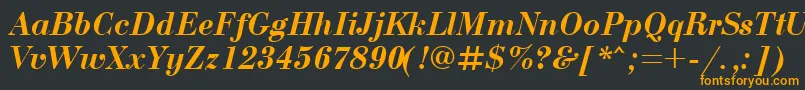 Bdn76C Font – Orange Fonts on Black Background