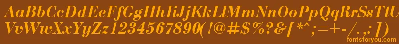 Bdn76C Font – Orange Fonts on Brown Background