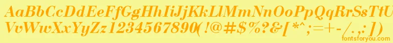 Bdn76C Font – Orange Fonts on Yellow Background