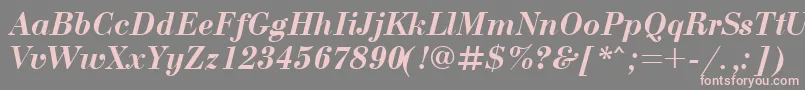 Bdn76C Font – Pink Fonts on Gray Background