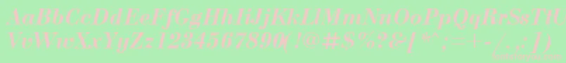 Bdn76C Font – Pink Fonts on Green Background