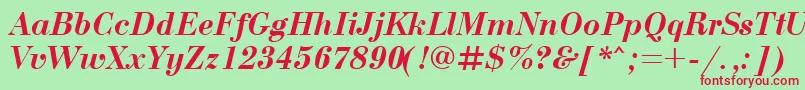 Bdn76C Font – Red Fonts on Green Background